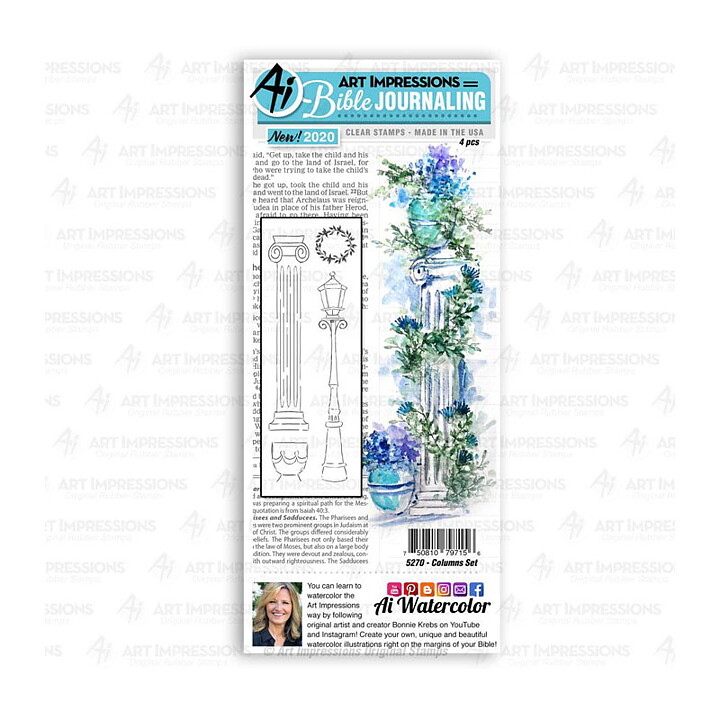 Art Impressions Clear Stamps Bible Journaling - Columns Set
