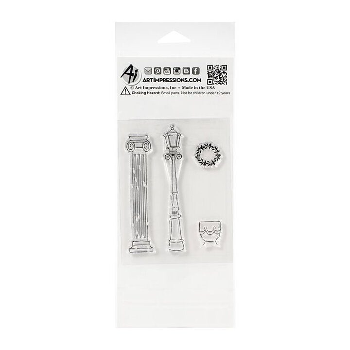 Art Impressions Clear Stamps Bible Journaling - Columns Set