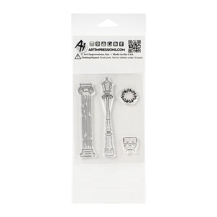 Art Impressions Clear Stamps Bible Journaling - Columns Set