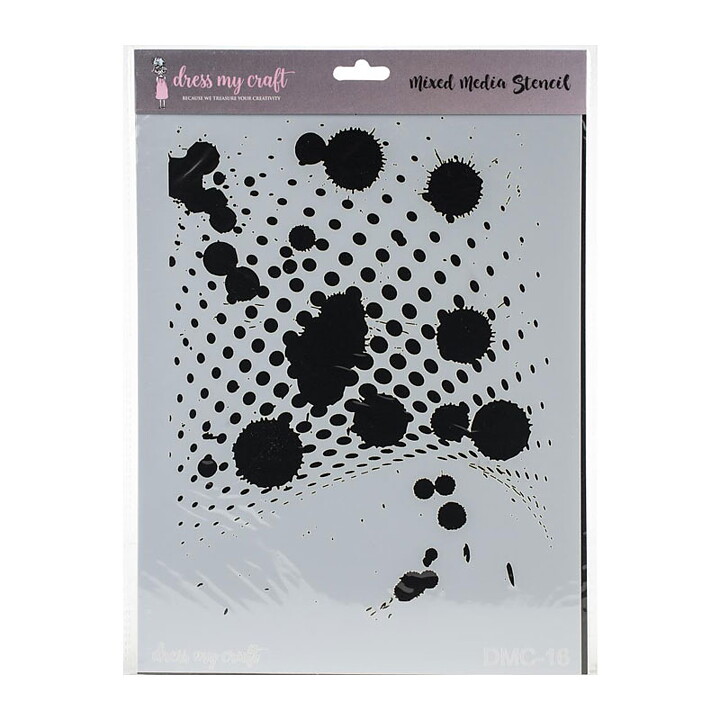 Dress My Craft Stencil A4 - Watercolor Splatter