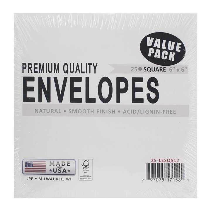 Leader Paper Products Envelopes - Square Vellum Natural