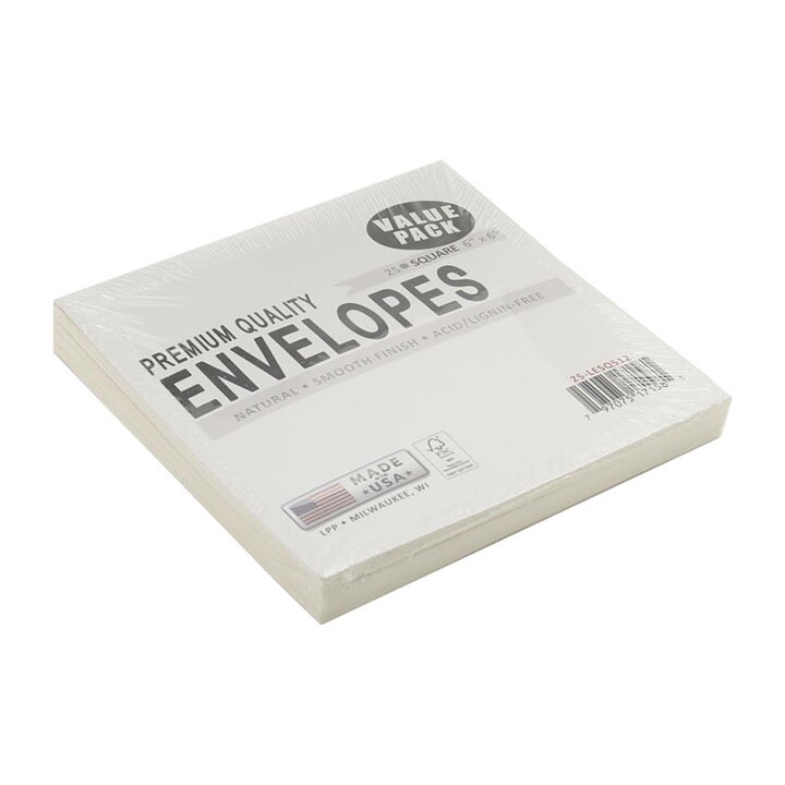 Leader Paper Products Envelopes - Square Vellum Natural
