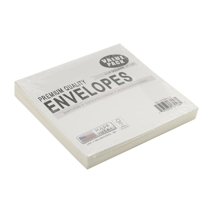 Leader Paper Products Envelopes - Square Vellum Natural