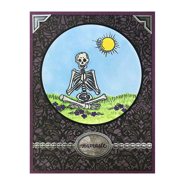Stampendous Perfectly Clear Stamps - Skeleton Yoga