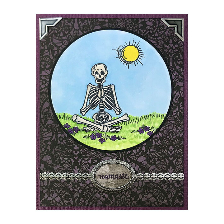 Stampendous Perfectly Clear Stamps - Skeleton Yoga