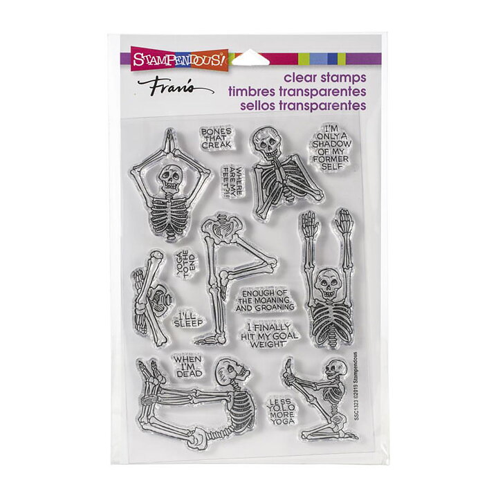 Stampendous Perfectly Clear Stamps - Skeleton Yoga