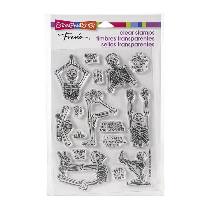 Stampendous Perfectly Clear Stamps - Skeleton Yoga