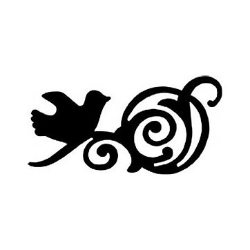 BK Dies 2x3 Wedding Dove Scroll