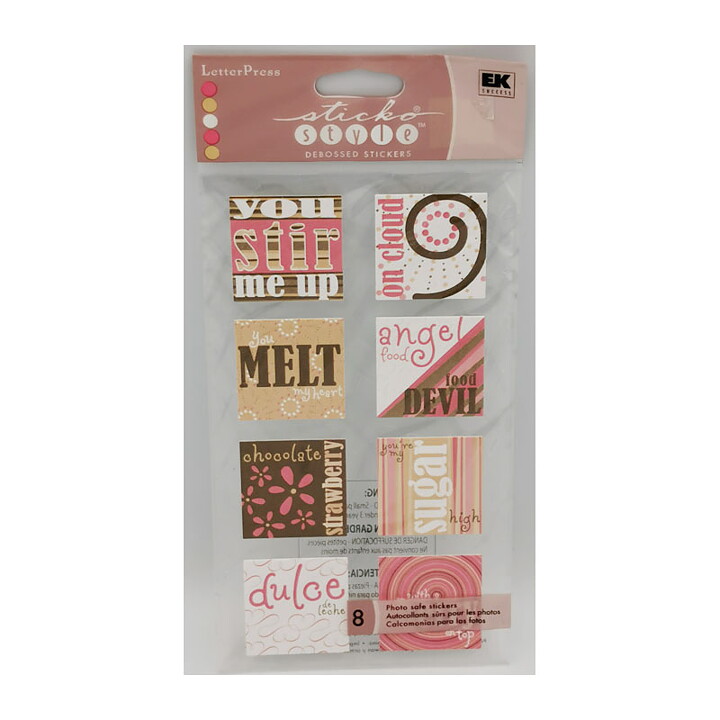 EK Success Sticko Stickers - Debossed Aurora Flora