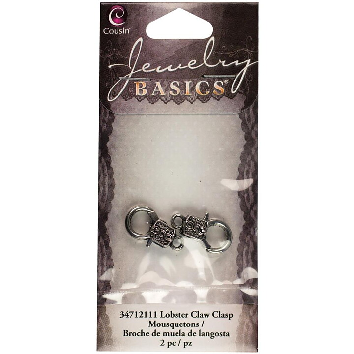 Cousin Basic Metal Findings - Silver Lobster Claw Clasp 15 mm