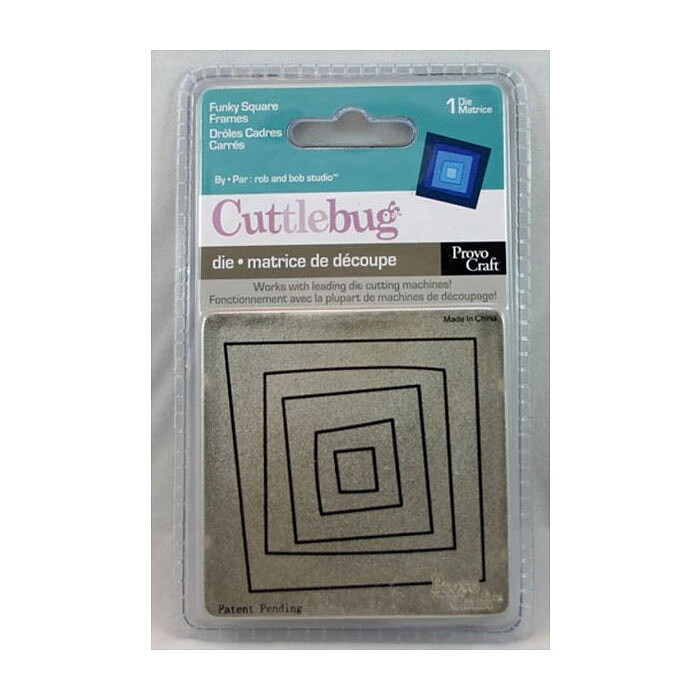 Provo Craft Cuttlebug Die  3x3 - Funky Square Frames 37-1155