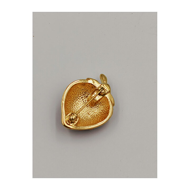 Brooch - Strawberry with Rhinestones