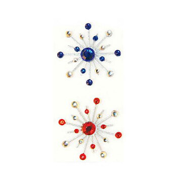 Brads - Sparkle Burst Blue & Red