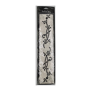 Bella! Bling Floral Strip - Black