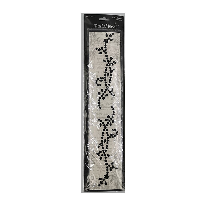 Bella! Bling Floral Strip - Black