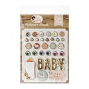 Echo Park Decorative Brads - Baby Girl