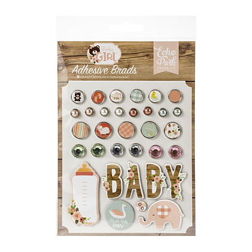 Echo Park Decorative Brads - Baby Girl