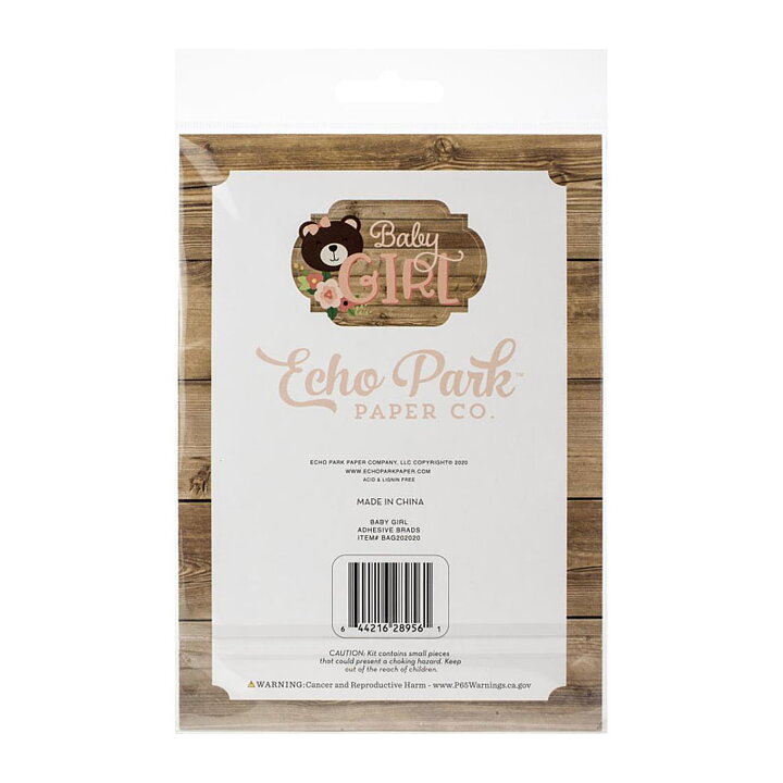Echo Park Decorative Brads - Baby Girl