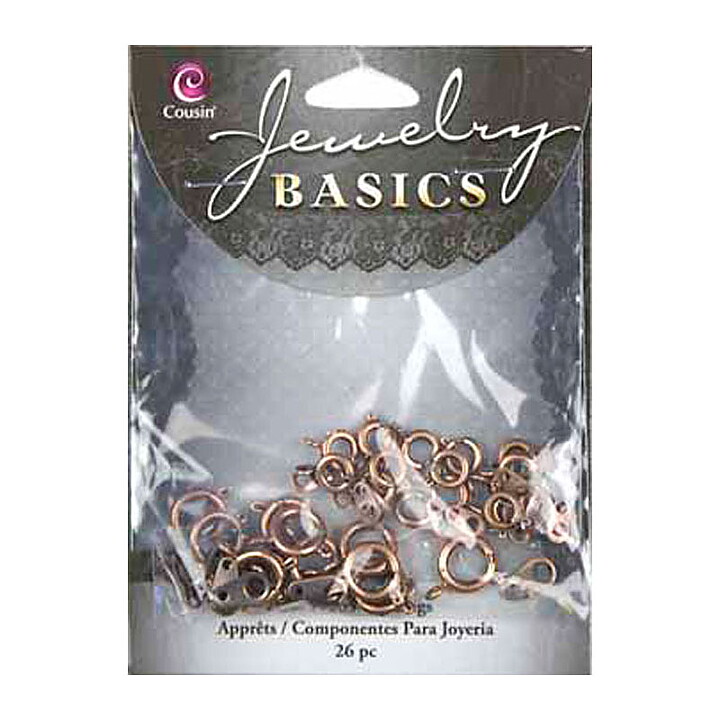 Cousin Basic Metal Findings - Copper Spring Rings Assorted