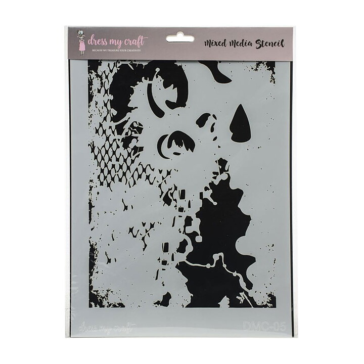 Dress My Craft Stencil A4 - Abstract Lady