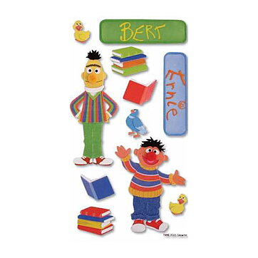 Jolees Boutique Stickers Large - Sesame Street Bert & Ernie