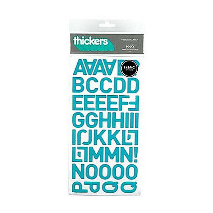 American Crafts Thickers Fabric Stickers - Dolce Aqua