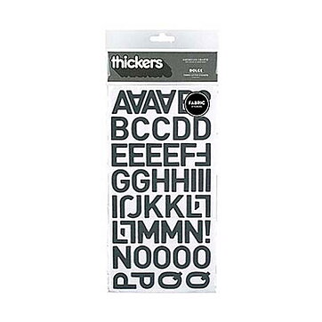 American Crafts Thickers Fabric Stickers - Dolce Charcoal