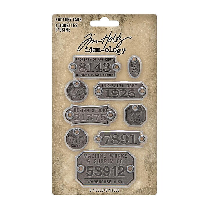 Tim Holtz Idea-Ology Metal Factory Tags