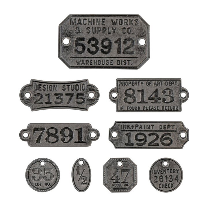 Tim Holtz Idea-Ology Metal Factory Tags