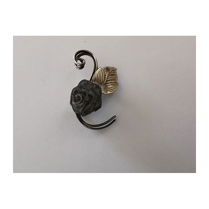 Brooch - Rose & Leaf