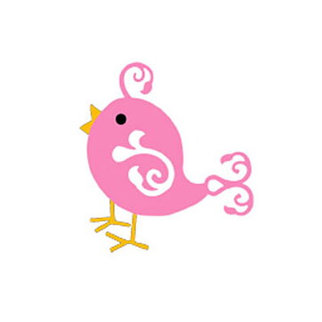 BK Dies 2x2 Animal Bird Little w/Flourishes