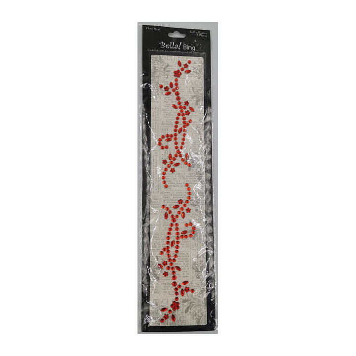 Bella! Bling Floral Strip - Red
