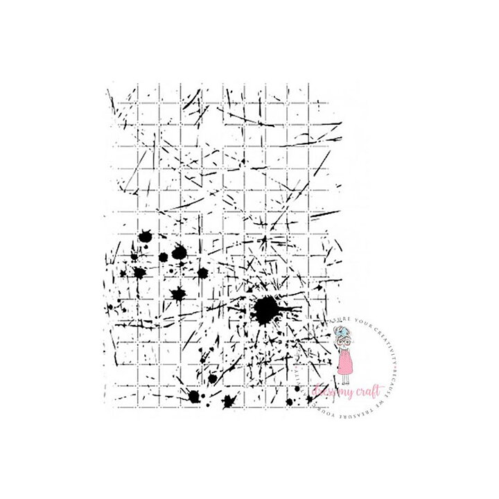 Dress My Craft Stencil A4 - Splatter With Lines
