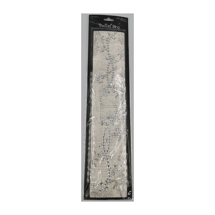 Bella! Bling Floral Strip - Silver