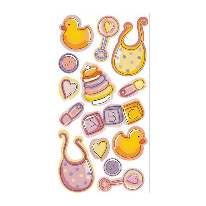 EK Success Sticko Vellum Stickers - Baby Girl Accessories