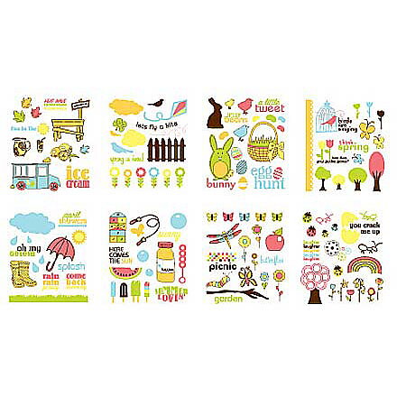 Stickers Book Remarks Accent Sun Color
