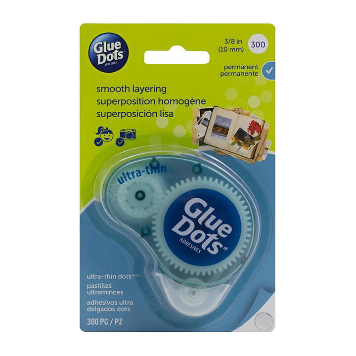 Glue Dots Dot Disposable Dispenser - Ultra Thin Permanent