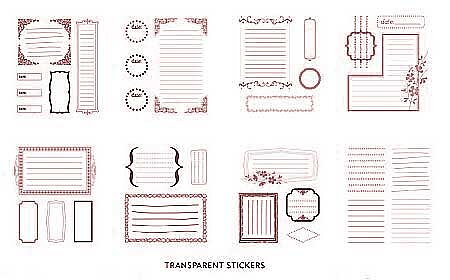 Stickers Book Remarks Journaling Brown