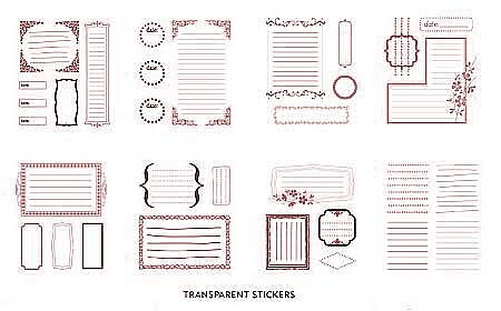 Stickers Book Remarks Journaling Brown