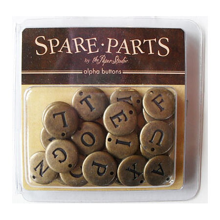 Buttons Alpha Antique Gold