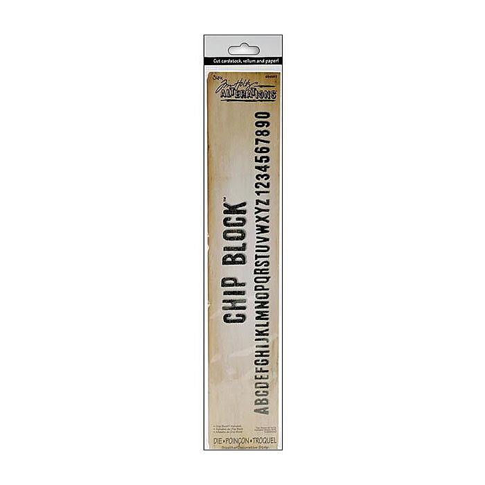 Tim Holtz Sizzix Alterations Die Sizzlits Decorative Strips - Alphabet Chip Block