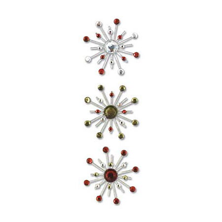 Brads - Sparkle Burst Holly & Berries