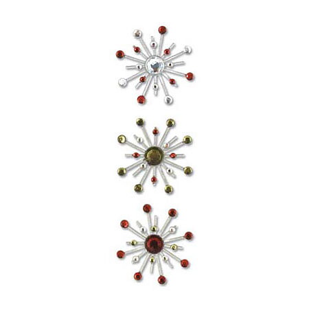 Brads - Sparkle Burst Holly & Berries