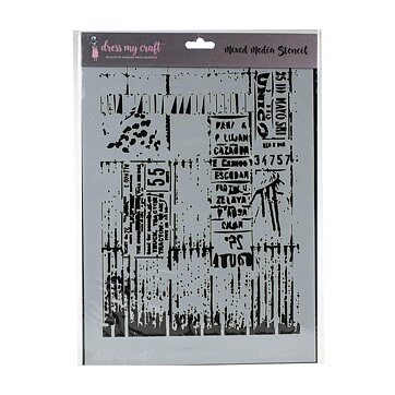 Dress My Craft Stencil A4 - Ladger Script