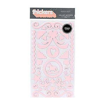 American Crafts Thickers Foam Stickers - Lullaby Accents Blush