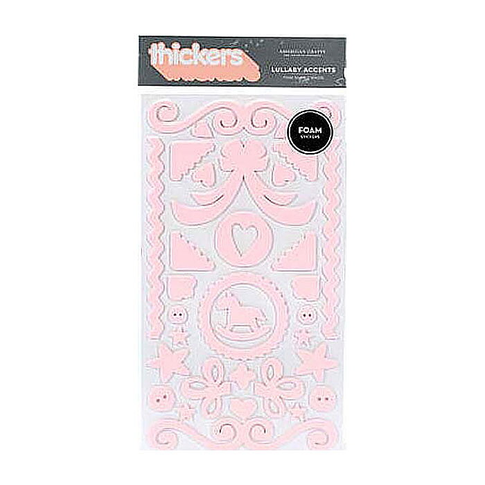 American Crafts Thickers Foam Stickers - Lullaby Accents Blush