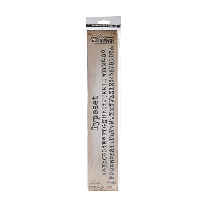 Tim Holtz Sizzix Alterations Die Sizzlits Decorative Strips - Alphabet Typeset