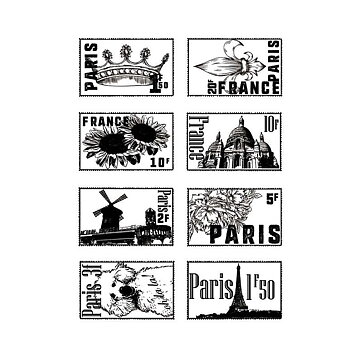Crafters Companion Clear Stamps - Parisian Collection French Stamps
