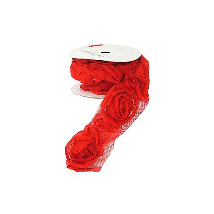 American Crafts Ribbon Ruban Premium - Rose Rouge