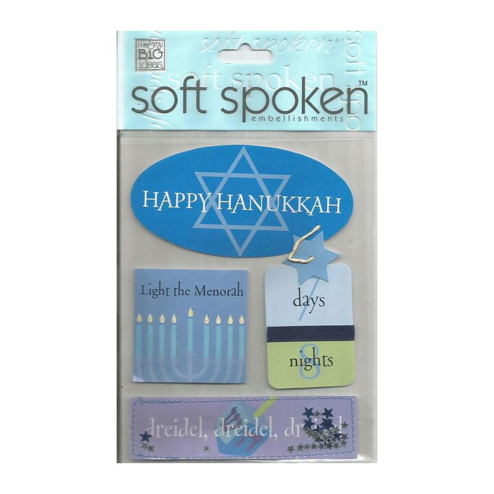 Me & My Big Ideas Stickers Soft Spoken - Hapy Hanukkah